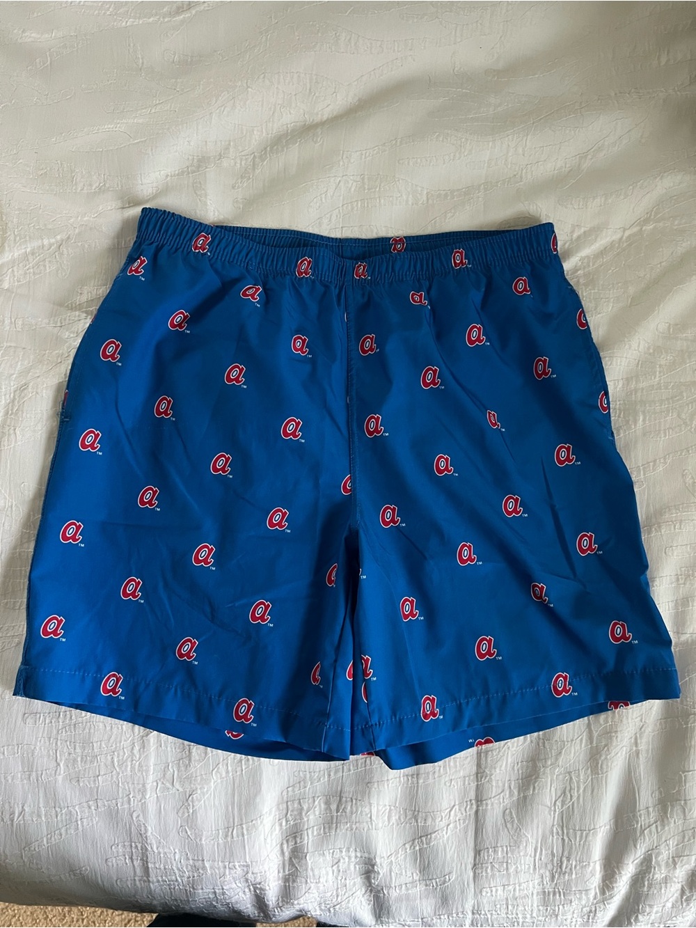 MLB Cooperstown collection Atlanta Braves men’s swim trunks size l